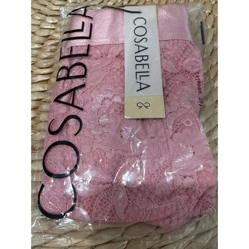 Cosabella Never Say Never Men's Lace Jock Strap Jaipur Pink Size XL NWT